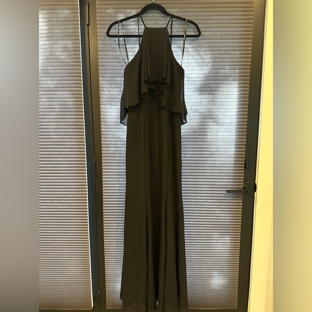 Bill Levkoff Black Chiffon Dress